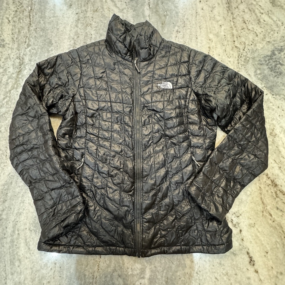 The North Face Women's Sz Medium Thermoball Jacket Black Light Puffer Outdoor